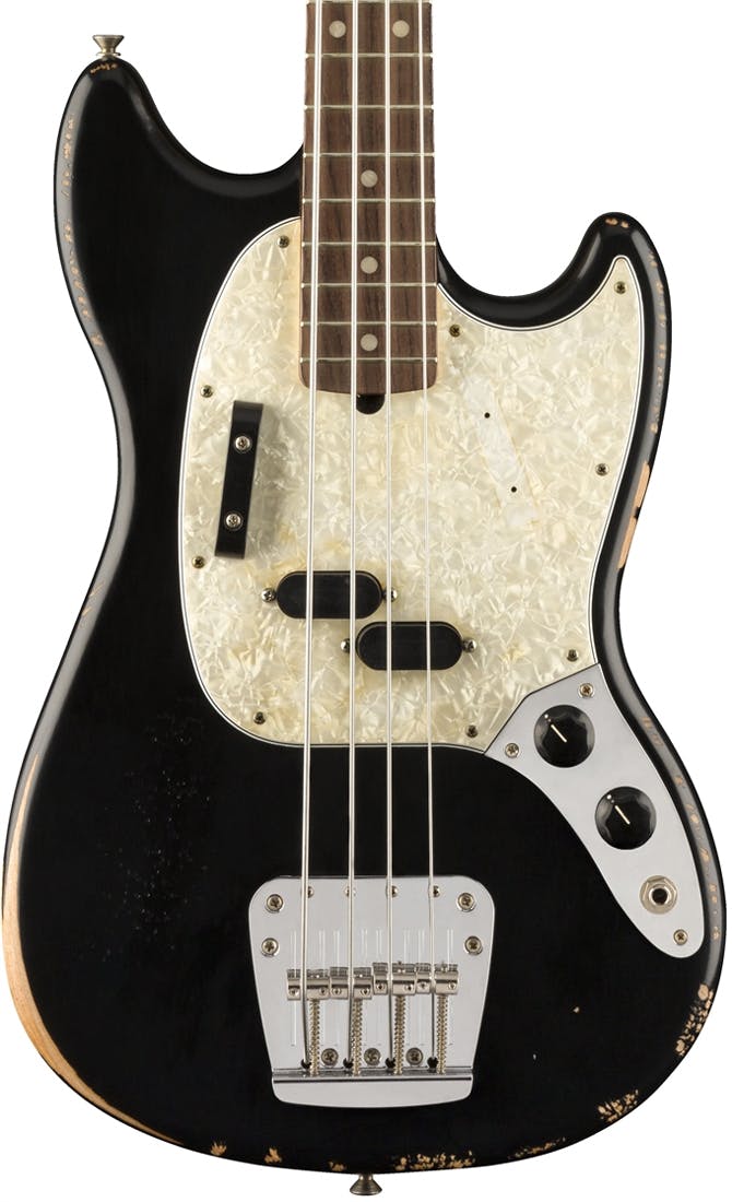 Fender JMJ Signature Road Worn Mustang Bass in Black - Andertons 